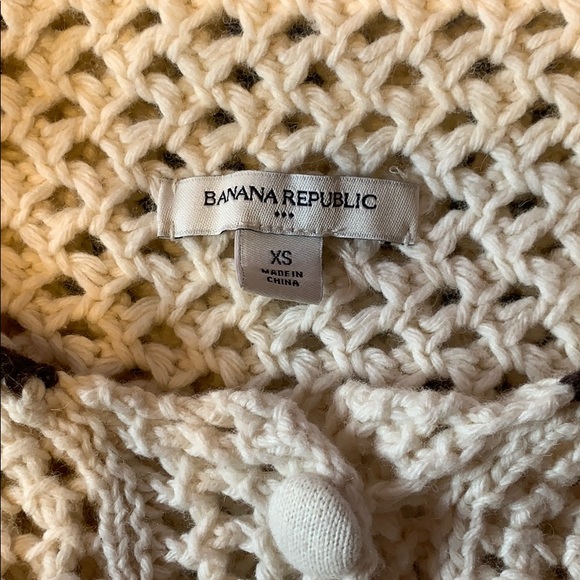 Banana Republic Ivory Off White Long Sleeve Stripe Sweater Top - Picture 5 of 8